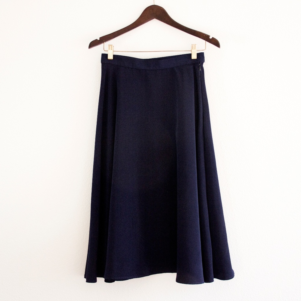 American Apparel Skirt, Mid-Length Circle, Navy